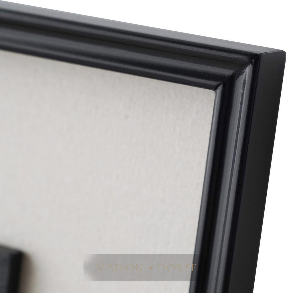 Sketched Flowers In Black Frame With Linen Insert Set 2 - view 6