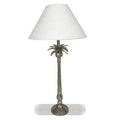 Nickel Pineapple Leaf Lamp W/White Shade