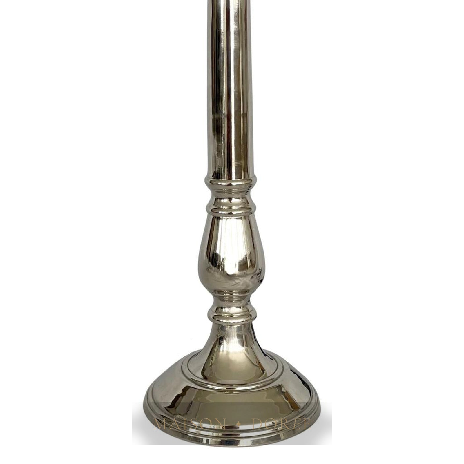 Nickel Pineapple Leaf Lamp W/White Shade
