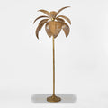 Bali Brass & Rattan Floor Lamp — Brass