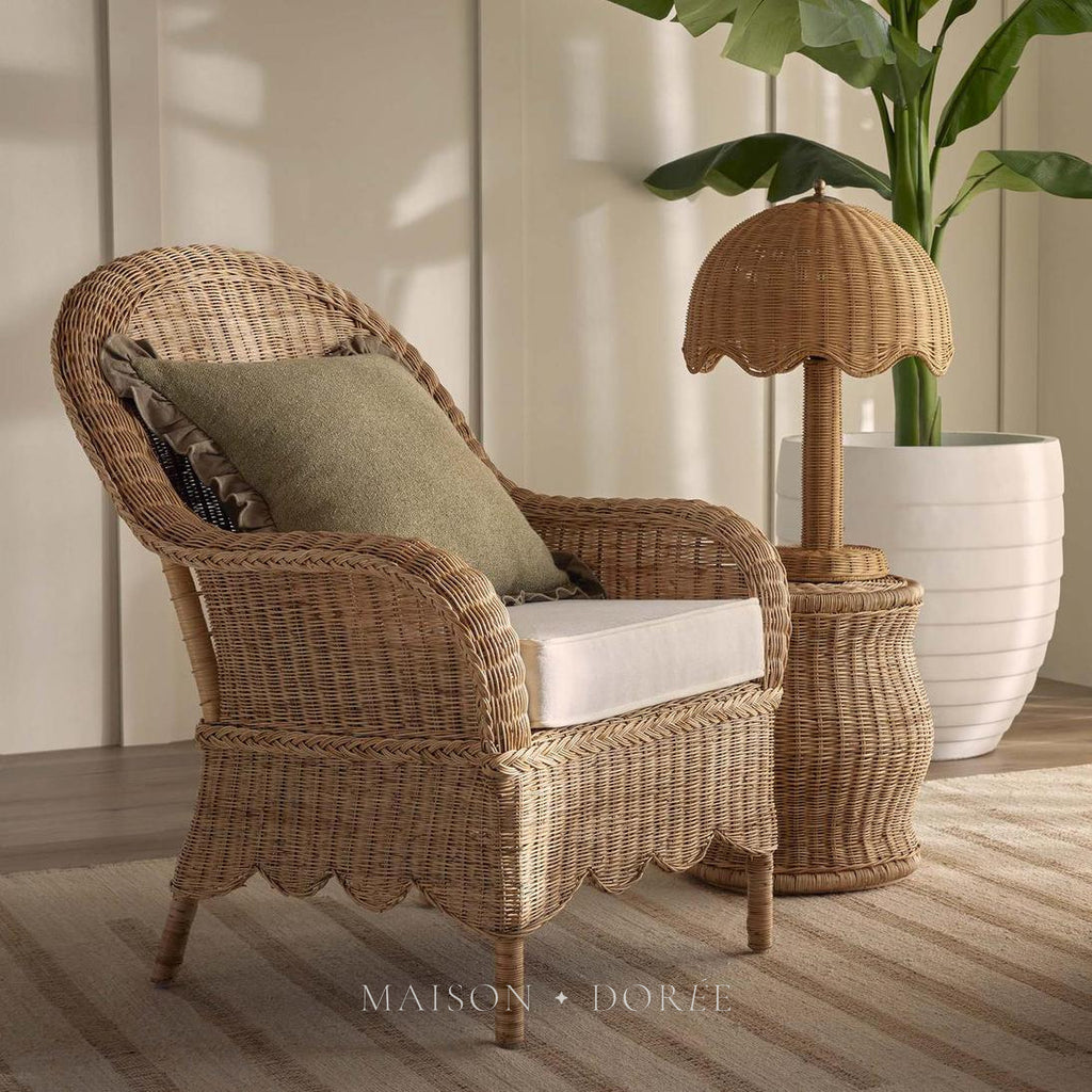 Brolley Rattan Table Lamp
