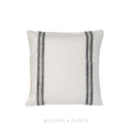 Stripe Slub Cushion 50x50 White - Cover only