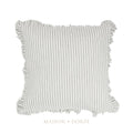 Tick Frill Cushion 50x50 Grey - Cover only