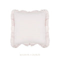 Tick Frill Cushion 50x50 Pink - Cover only