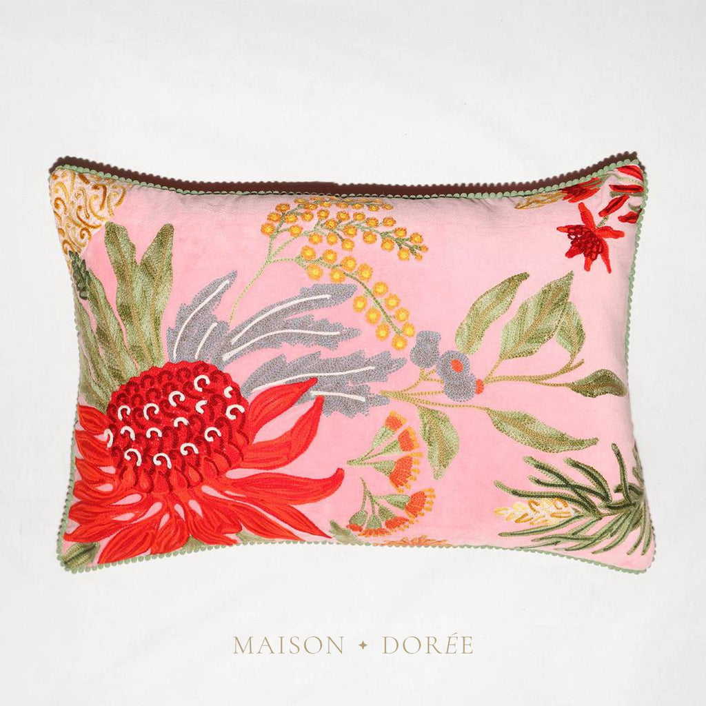 Natives Garden Cushion 40x60cm Pink