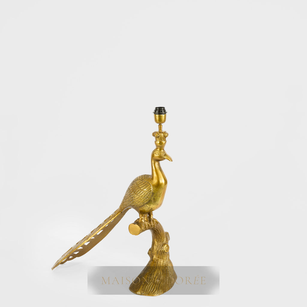 Peacock Floor Lamp Base Only Gold — Gold