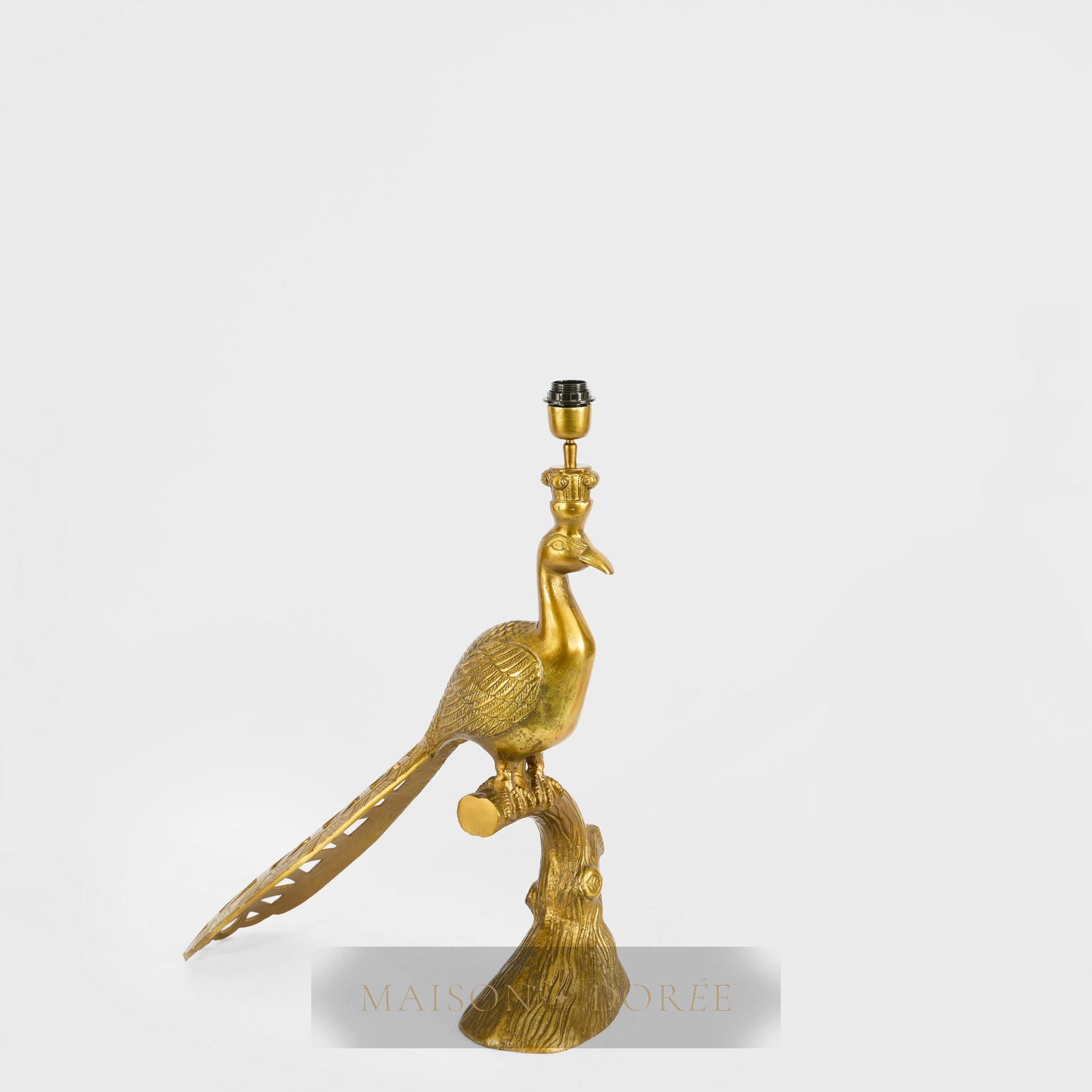 Peacock Floor Lamp Base Only Gold — Gold