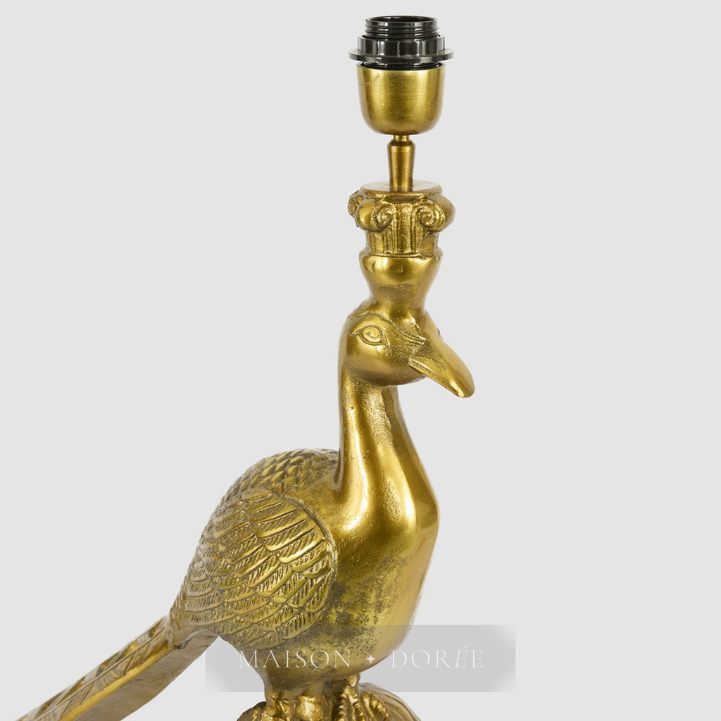Peacock Floor Lamp Base Only Gold