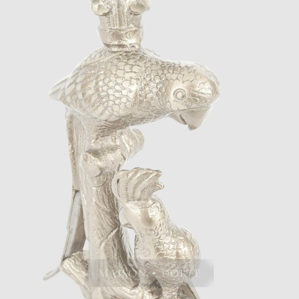 Parrot Table Lamp Base Only Pewter