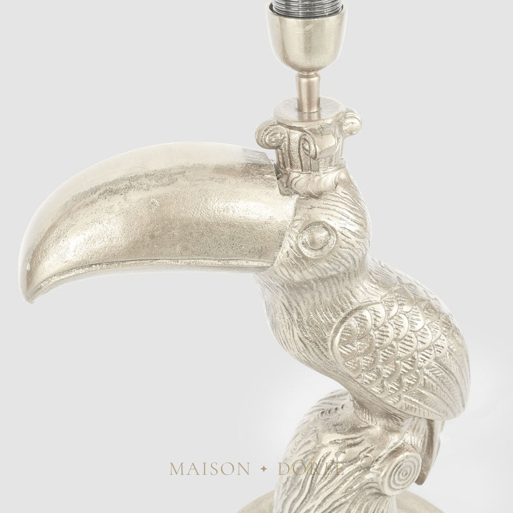 Toucan  Table Lamp Base Only Pewter