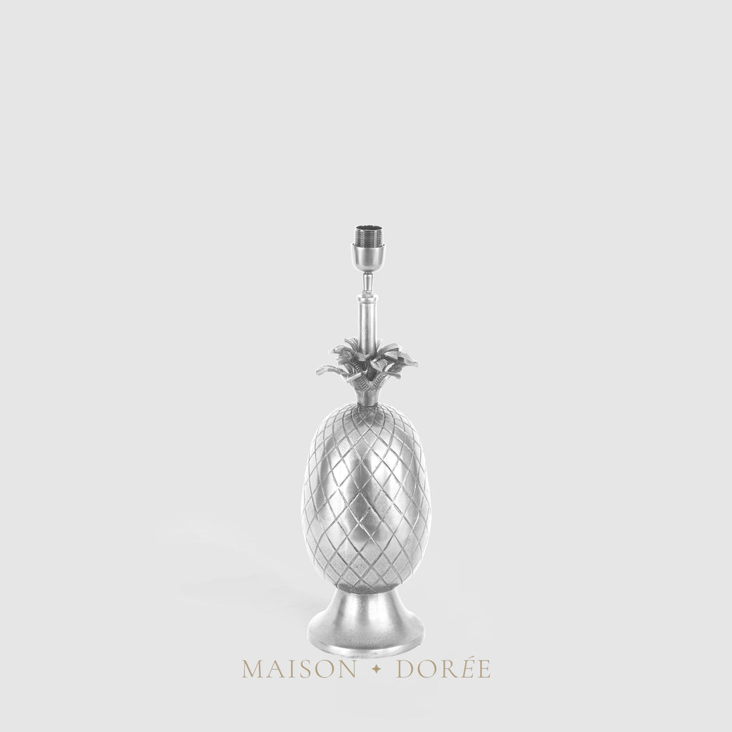 Pineapple Table Lamp Base Only Pewter