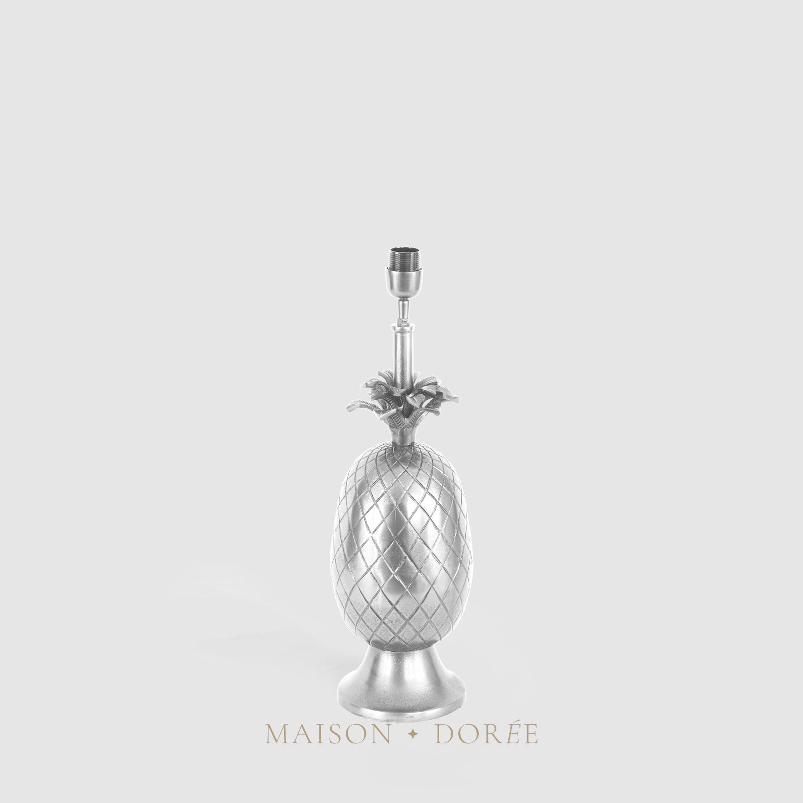 Pineapple Table Lamp Base Only Pewter
