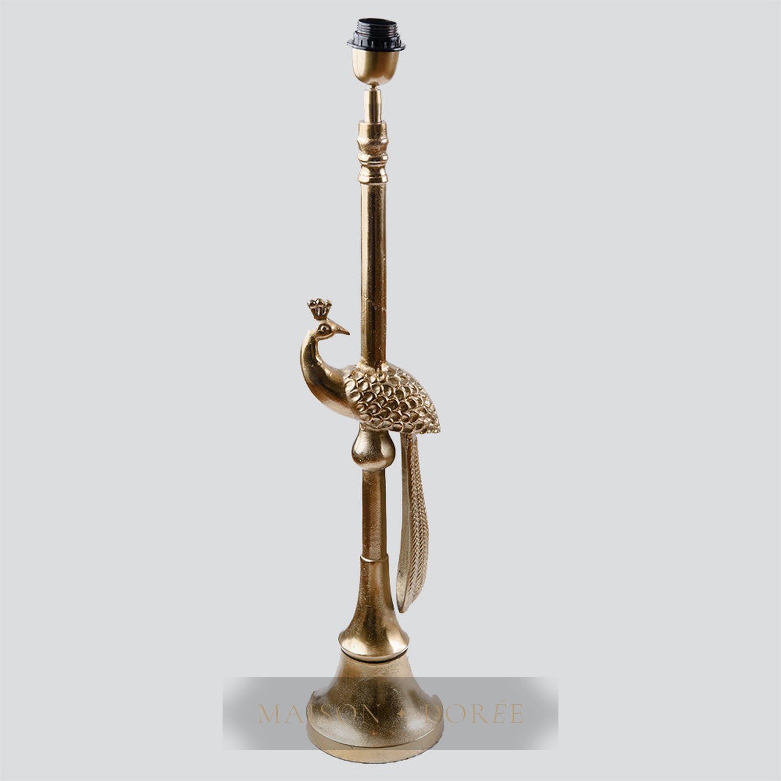 Peacock Table Lamp Base only Bronze