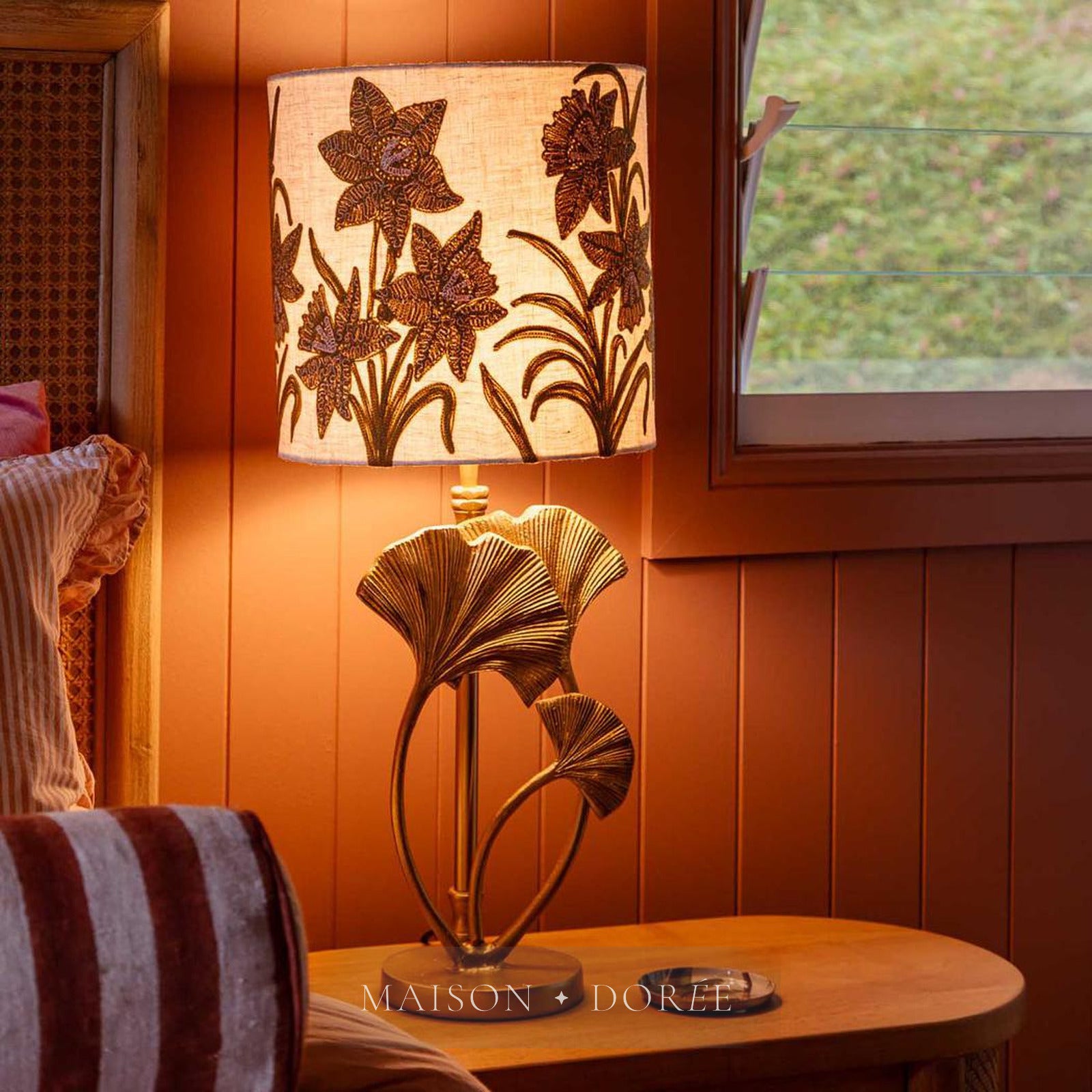 Lotus Leaf Table Lamp Base only Brass