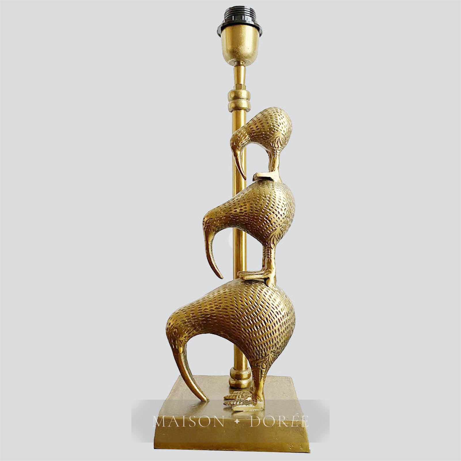 Kiwi Table Lamp Base only Antique Gold