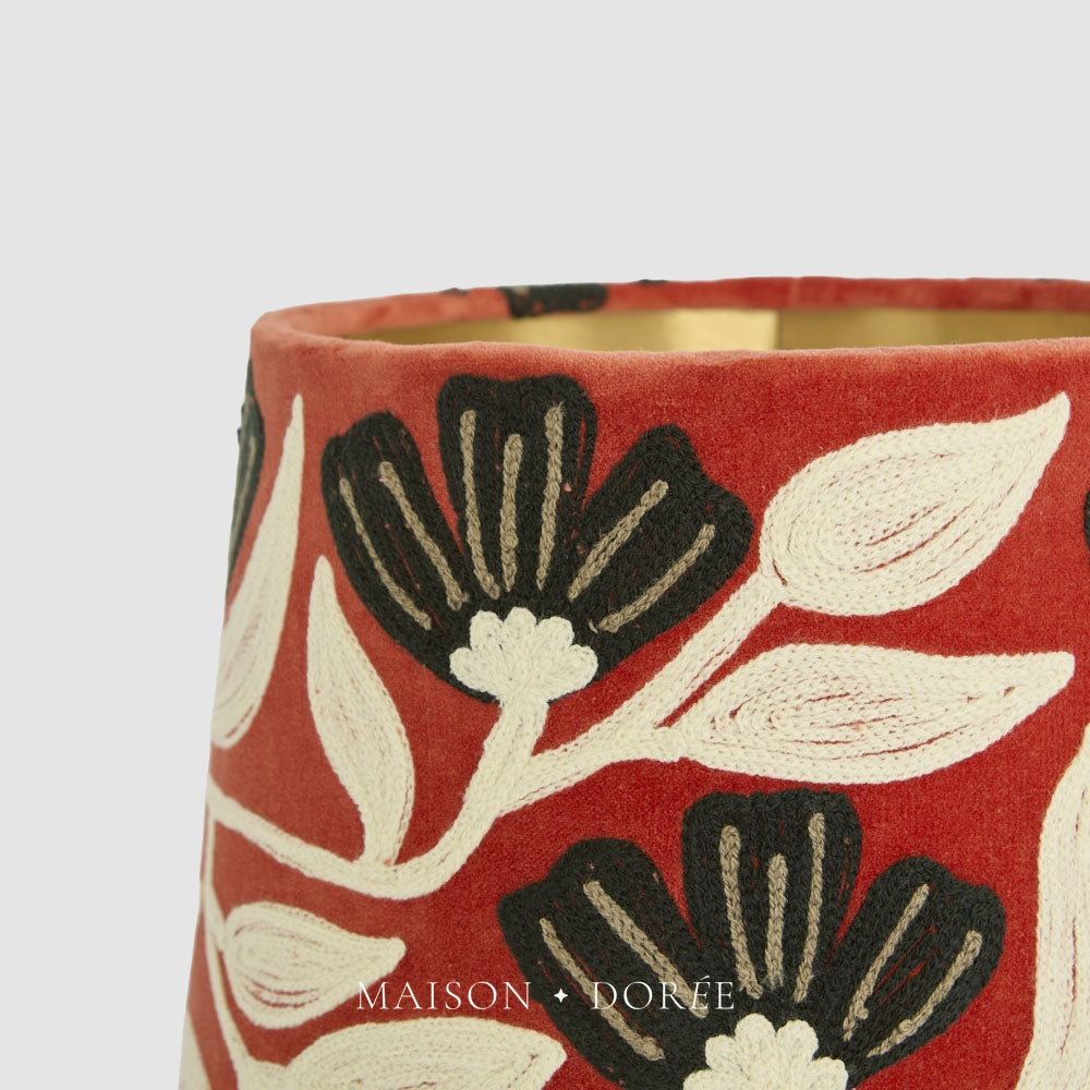 AD Daisy Velvet Tapered Shade Rust