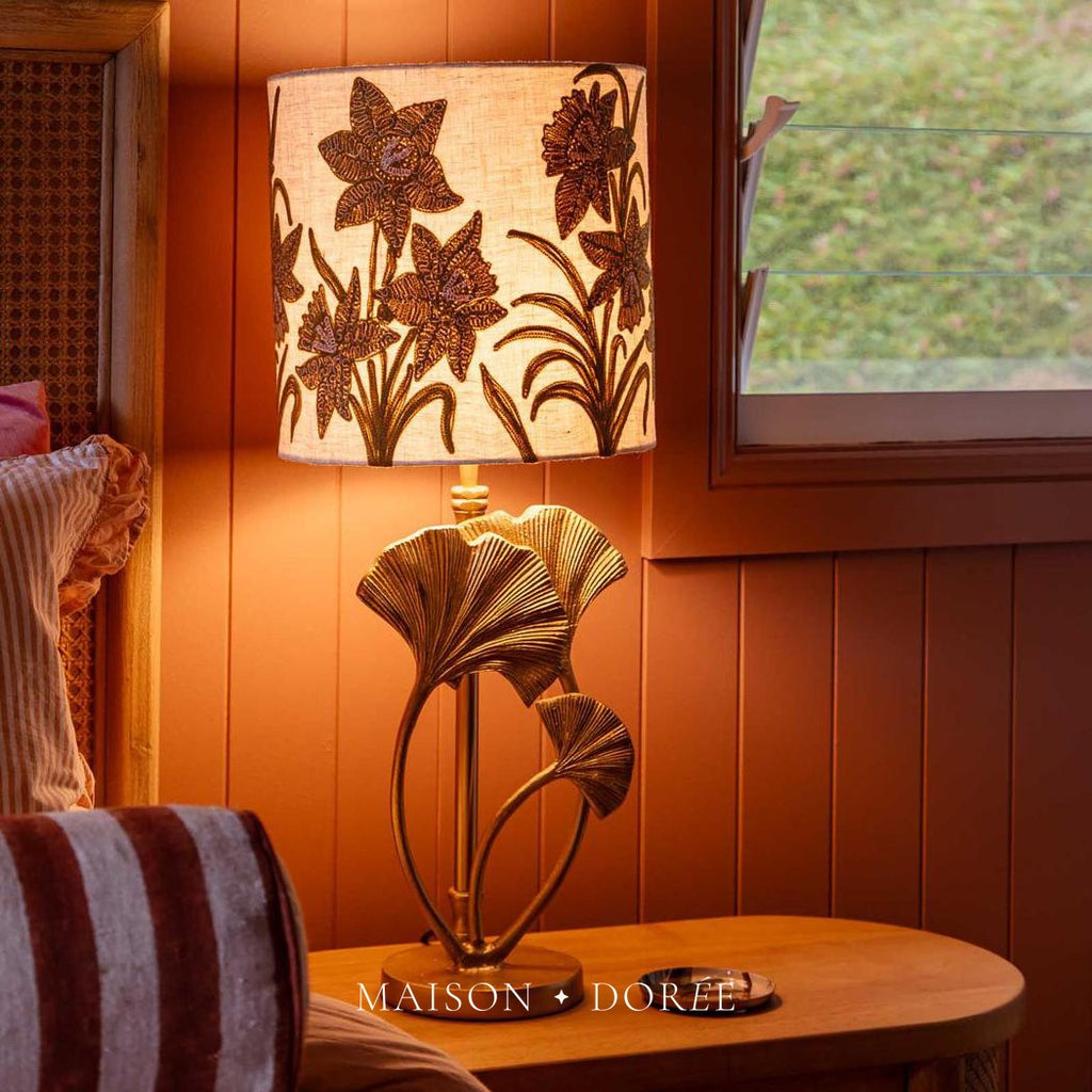 Narcissus Linen Drum Shade Butternut