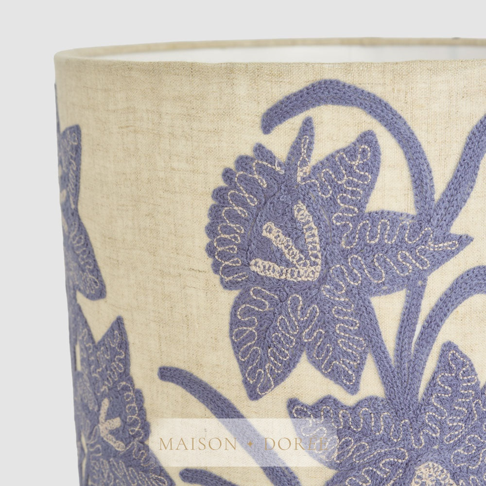Narcissus Linen Drum Shade Lavender