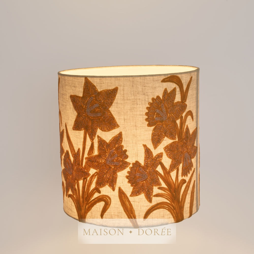 Narcissus Linen Drum Shade Yellow
