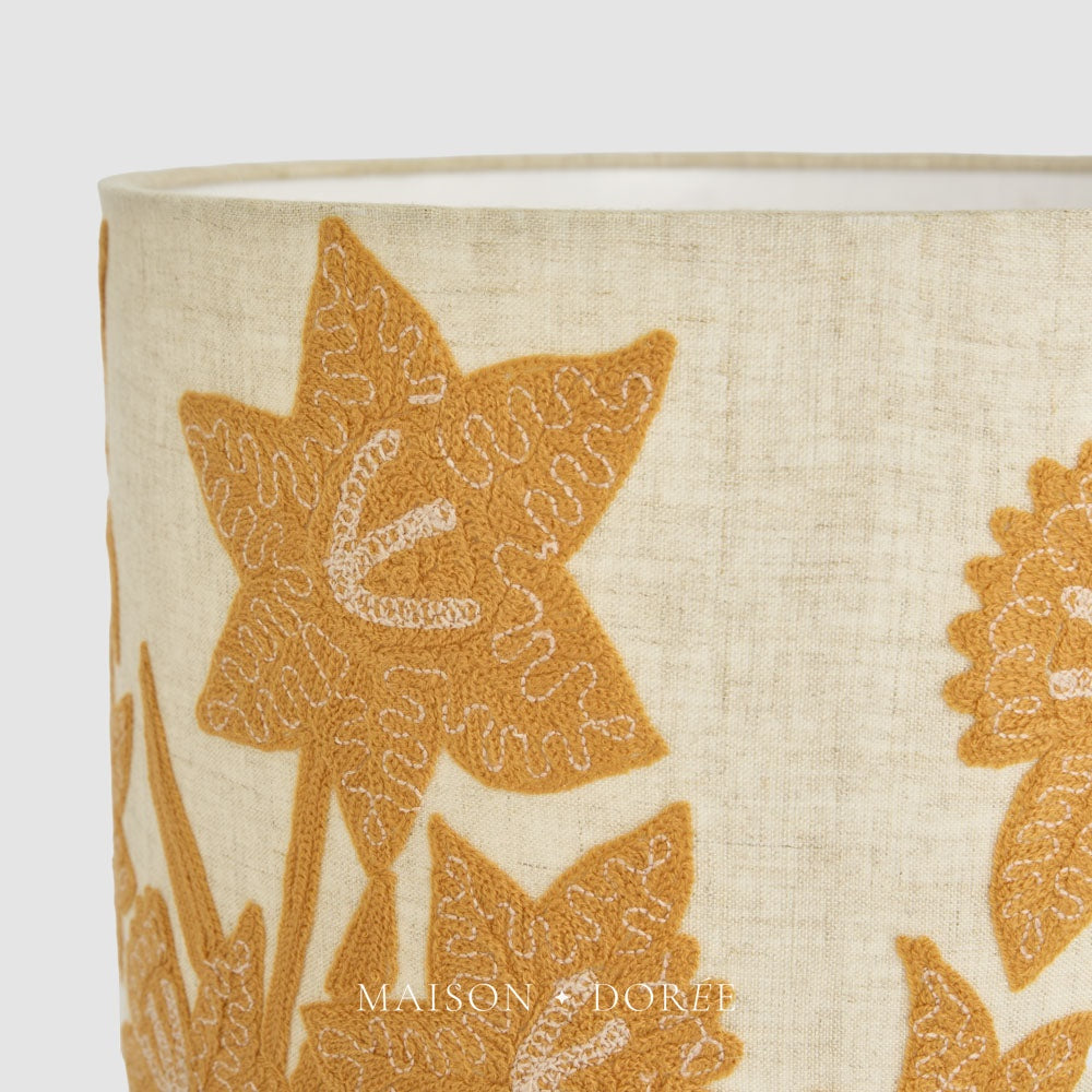 Narcissus Linen Drum Shade Yellow