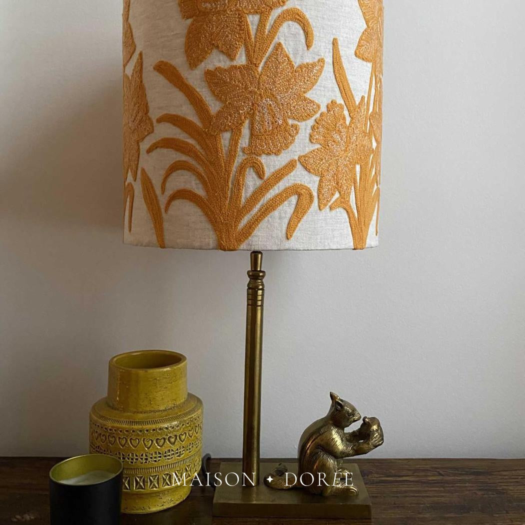 Narcissus Linen Drum Shade Yellow