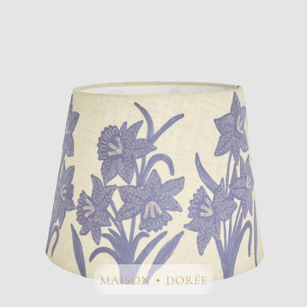Narcissus Linen Tapered Shade Lavender