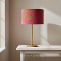 Jungle Bird Drum Shade 40x25cm Pink & Green