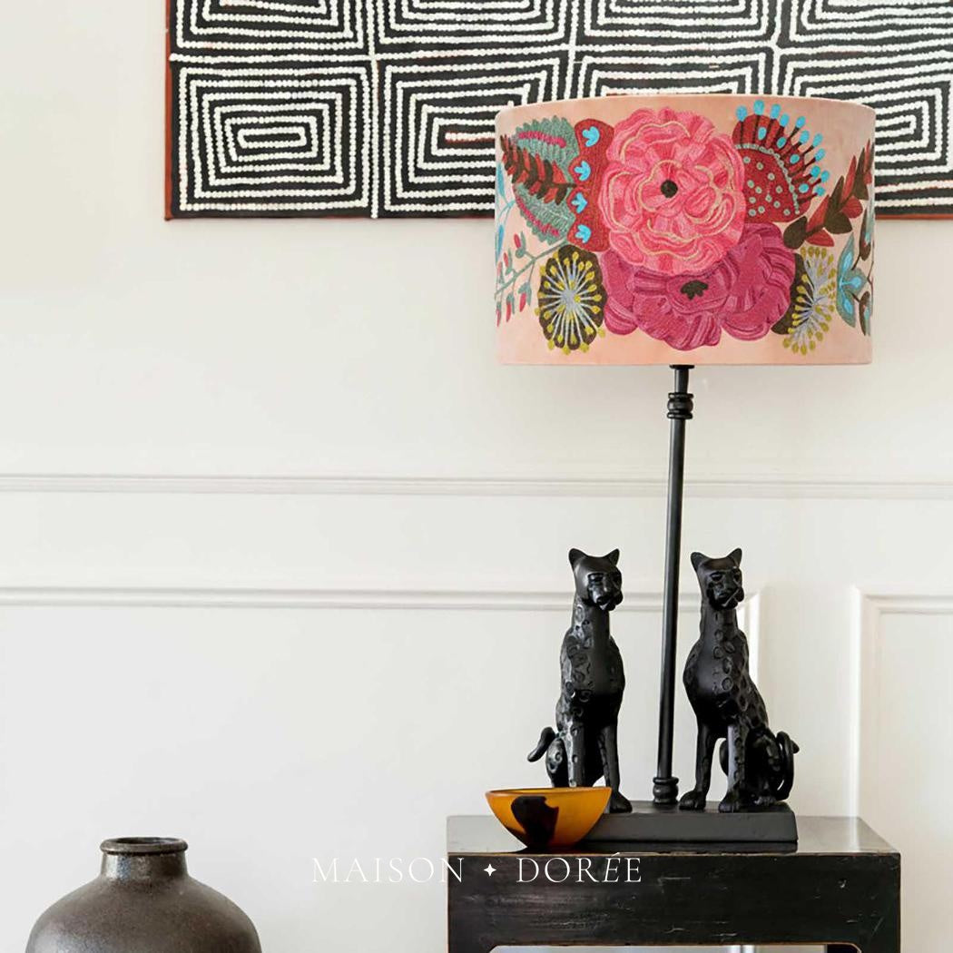 Dahlia Drum Shade 40x25cm Pink