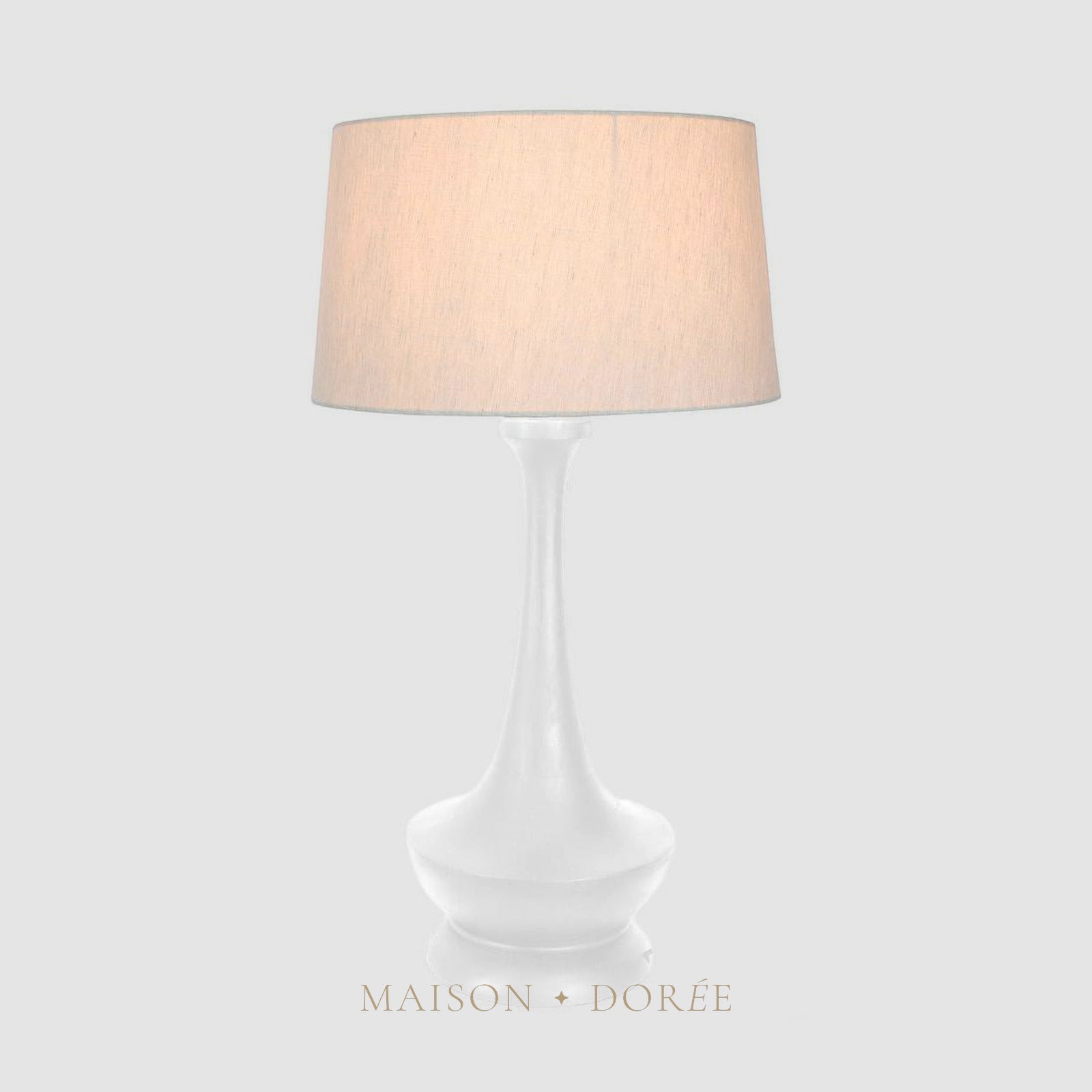 Peninsula Table Lamp Base White- Base Only