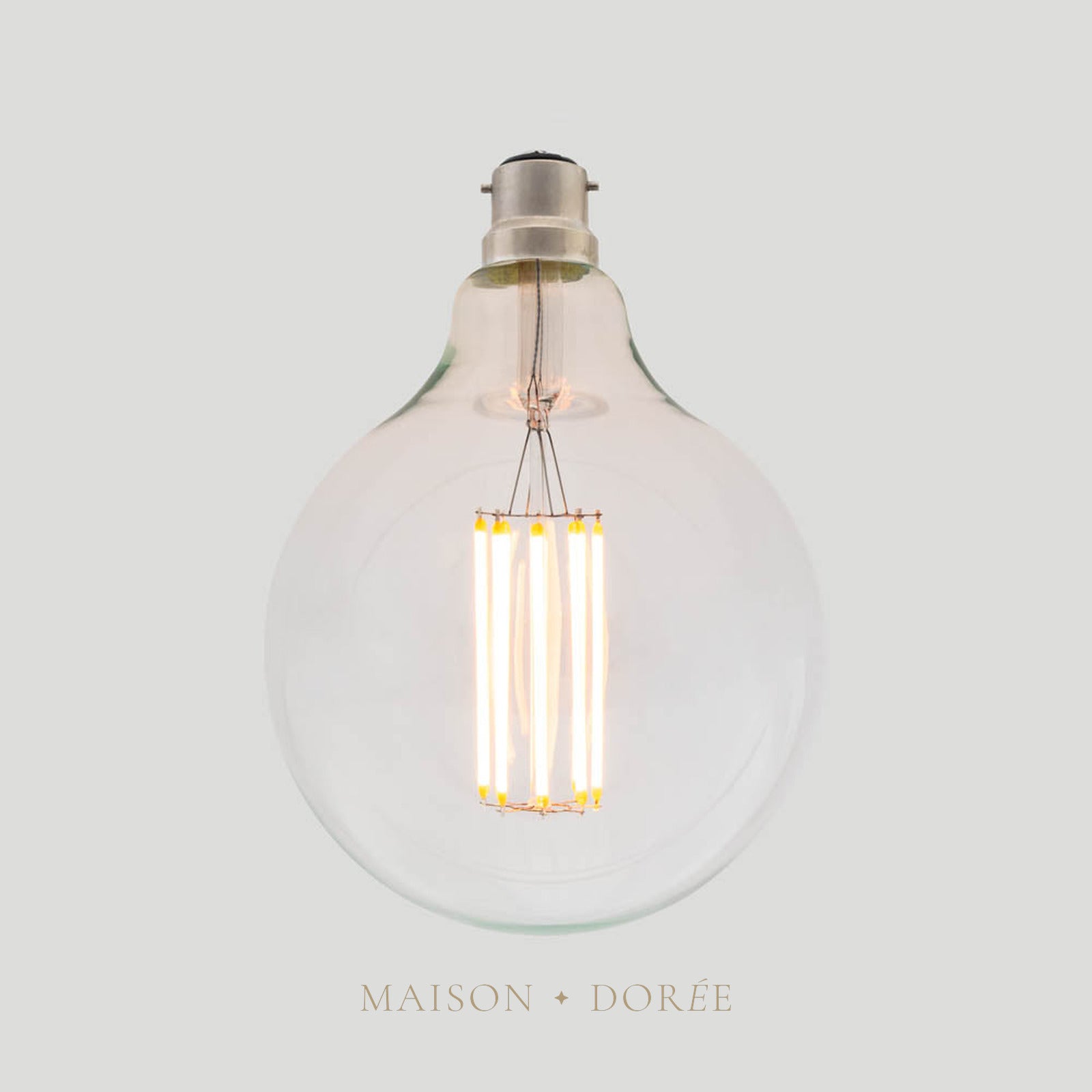 G125 Long LED Filament - Clear Glass - 8W B22 2200k