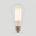 ST64 Long LED Filament - Clear Glass - 8W E27 3000k