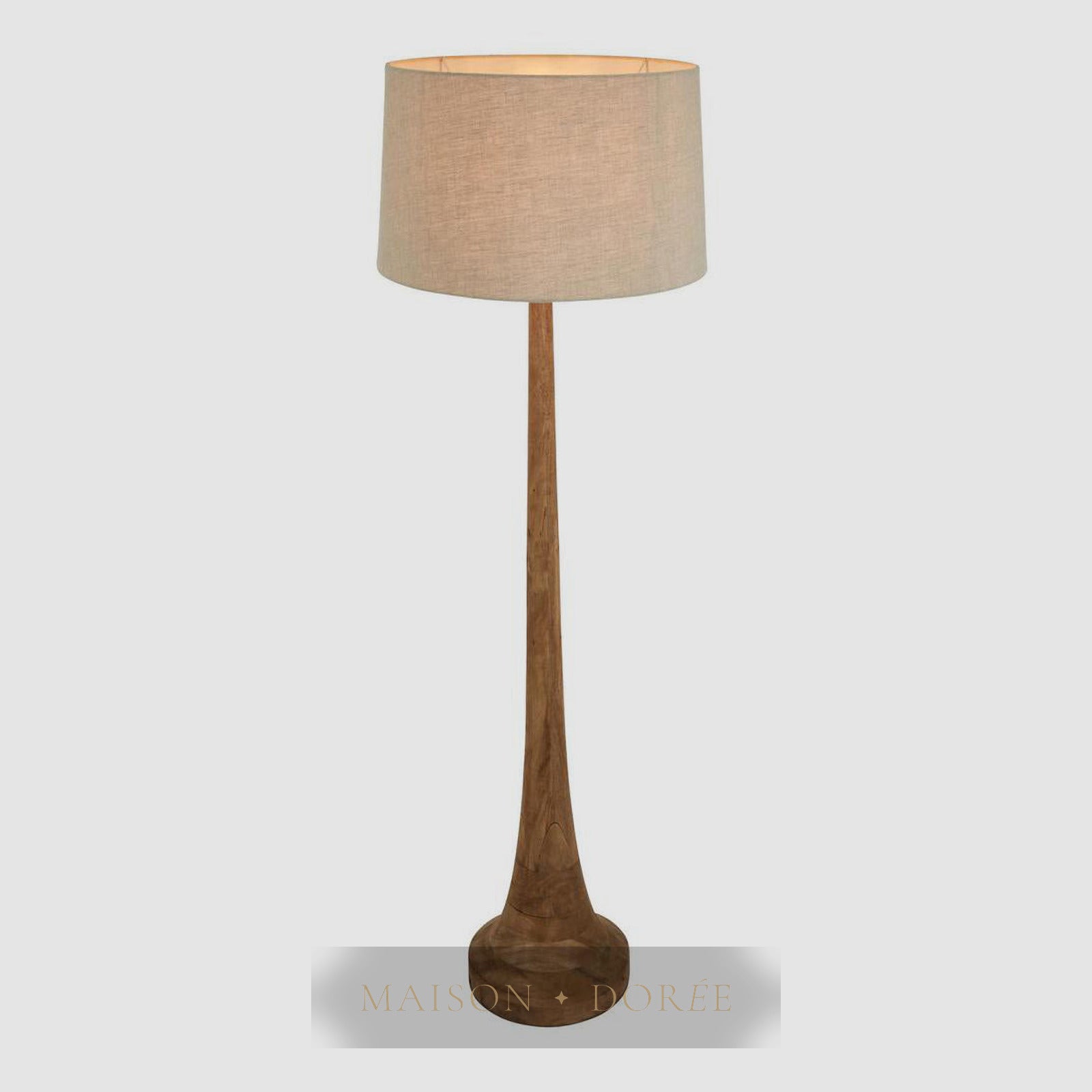 Lancia Floor Lamp Base Large Dark Natural- Base Only