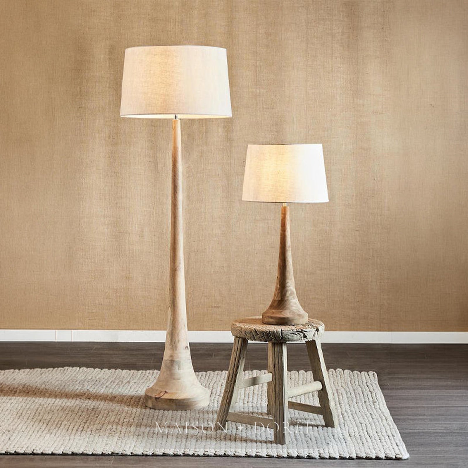 Lancia Table Lamp Base Small Light Natural- Base Only