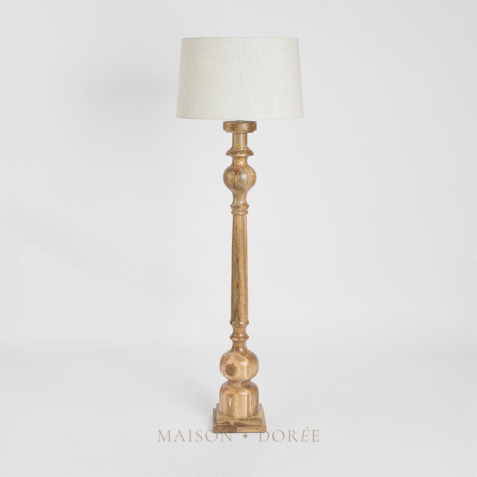 Rook Floor Lamp Base Large Natural- Base Only — Natural