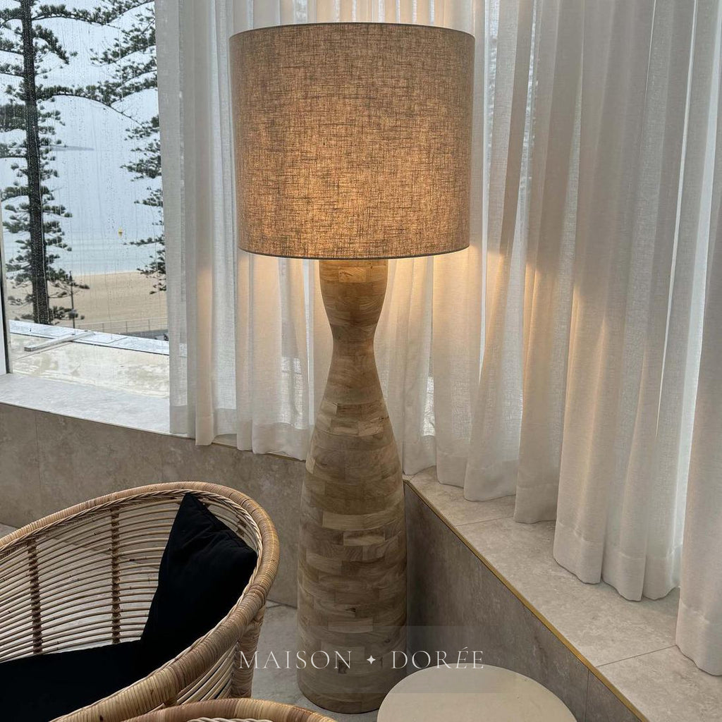 Esraj Floor Lamp Base Natural- Base Only