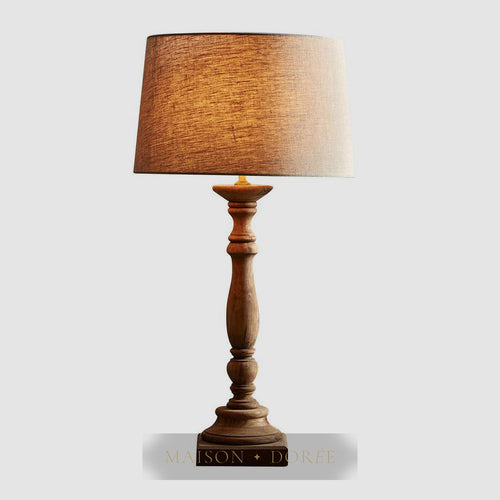 Candela Table Lamp Base Small Dark Natural- Base Only