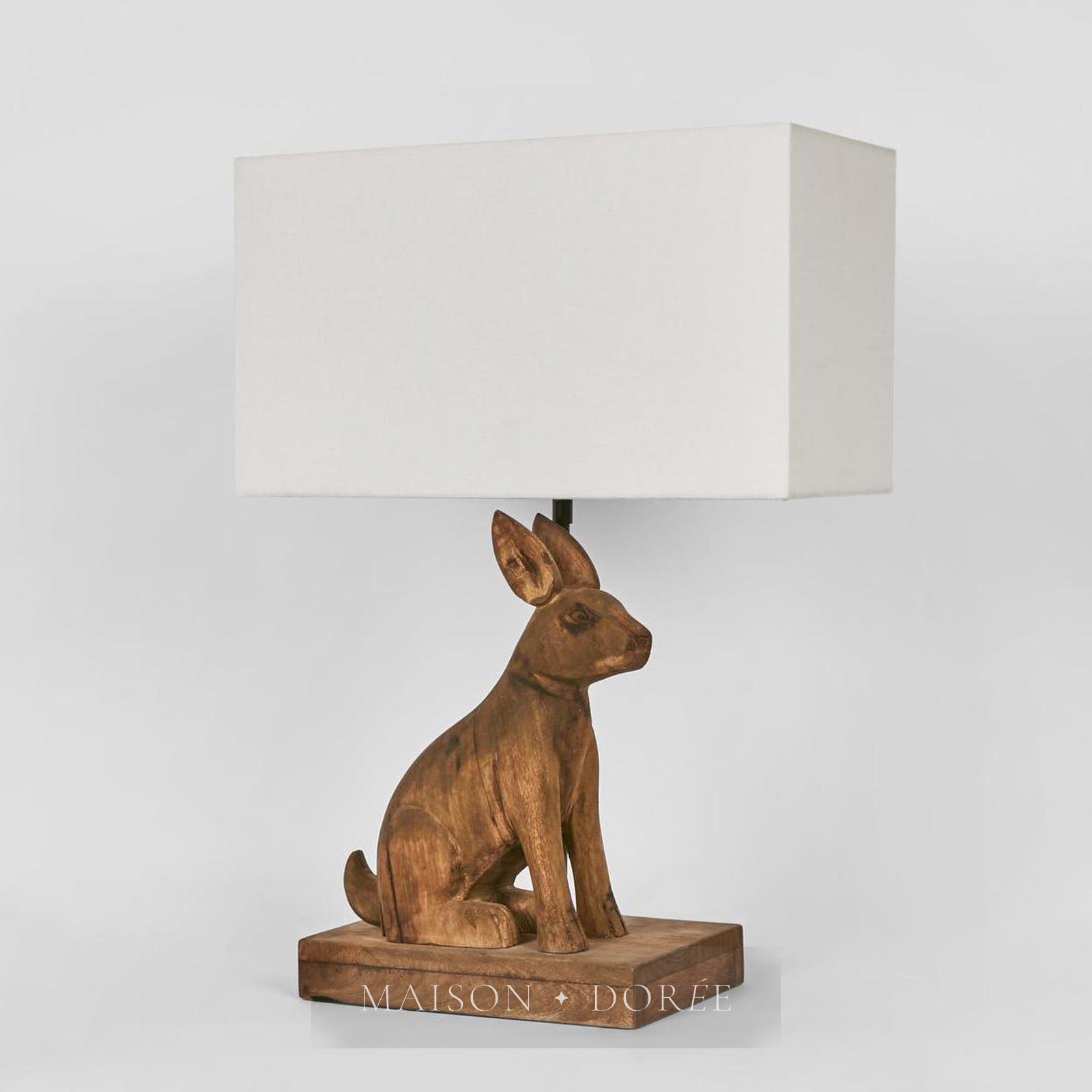 Simon Table Lamp Base Dark Natural- Base Only
