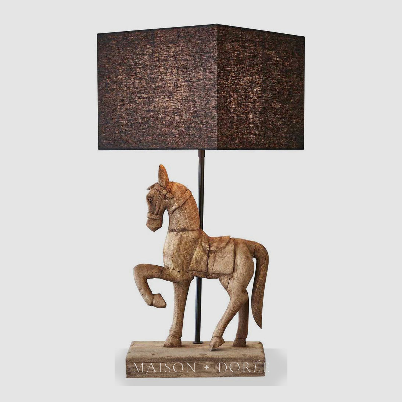 Clyde Table Lamp Base Dark Natural- Base Only