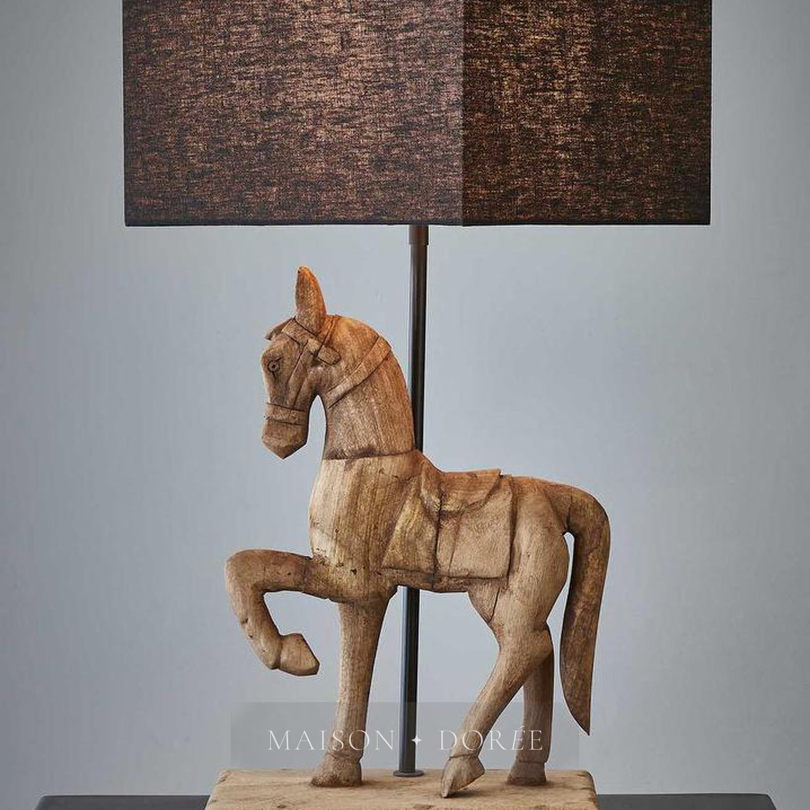 Clyde Table Lamp Base Dark Natural- Base Only