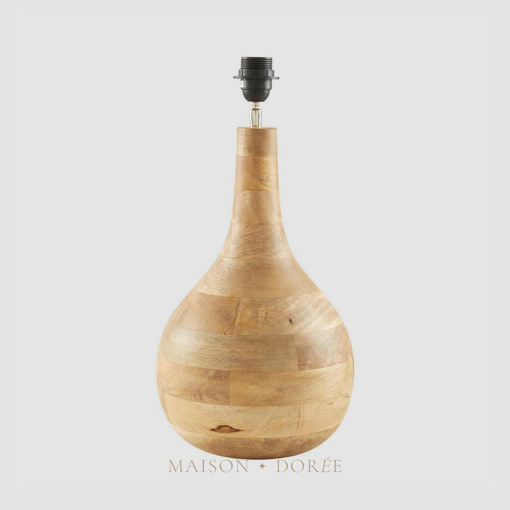 Sarod Table Lamp Base Dark Natural- Base Only