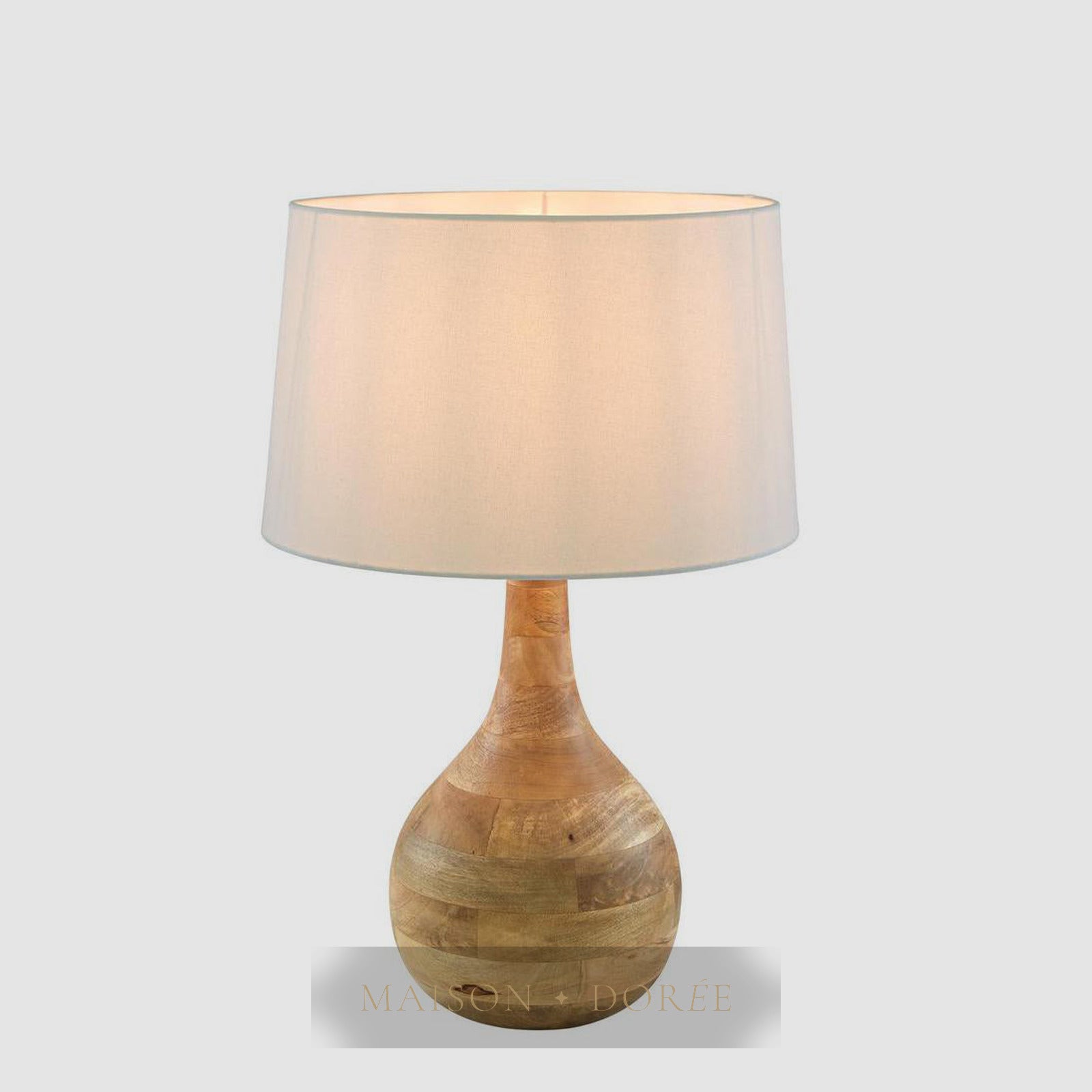 Sarod Table Lamp Base Dark Natural- Base Only
