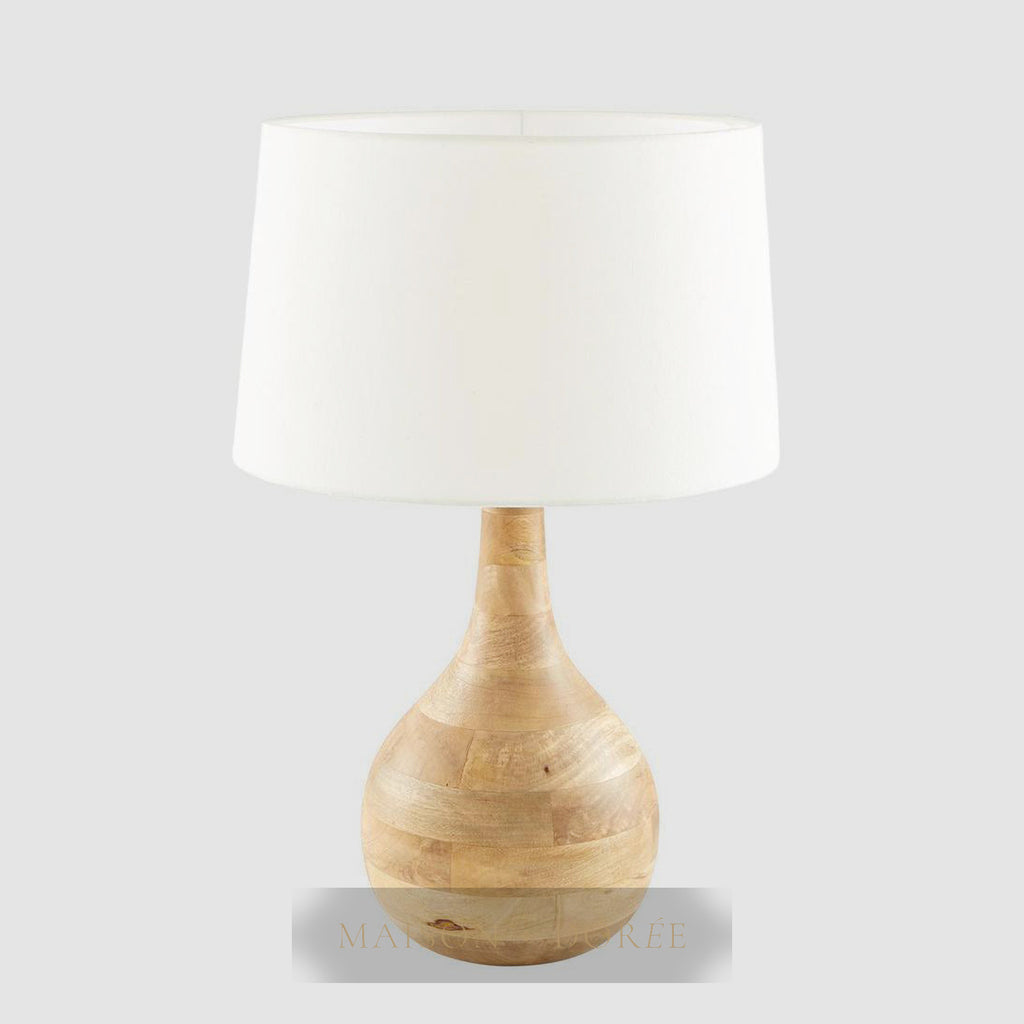 Sarod Table Lamp Base Dark Natural- Base Only